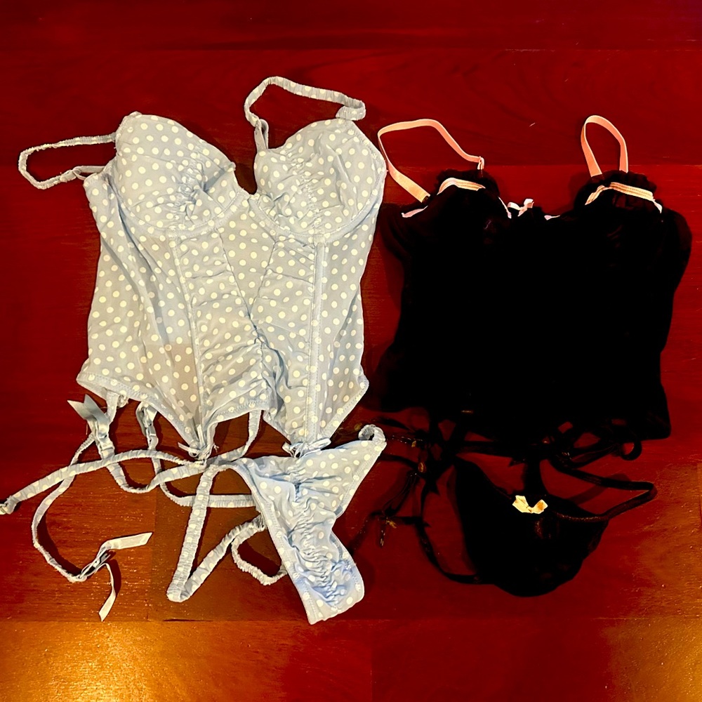 Two corset lingerie sets